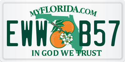 FL license plate EWWB57