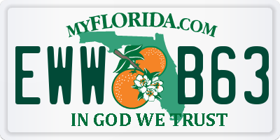 FL license plate EWWB63
