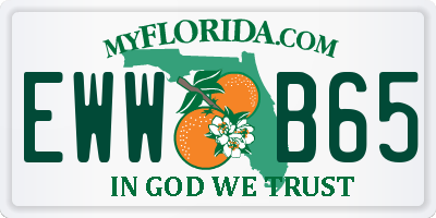 FL license plate EWWB65