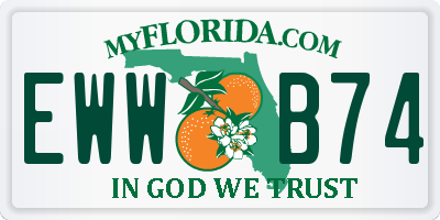 FL license plate EWWB74