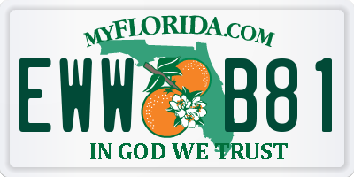 FL license plate EWWB81