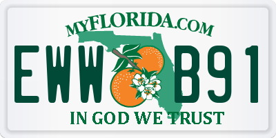 FL license plate EWWB91