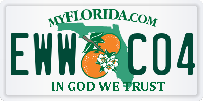 FL license plate EWWC04