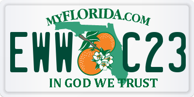 FL license plate EWWC23