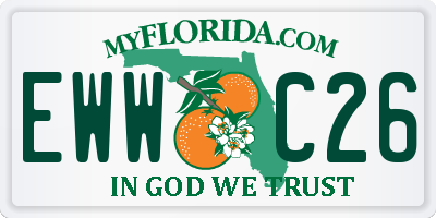 FL license plate EWWC26