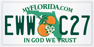 FL license plate EWWC27