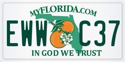 FL license plate EWWC37