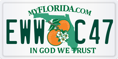 FL license plate EWWC47