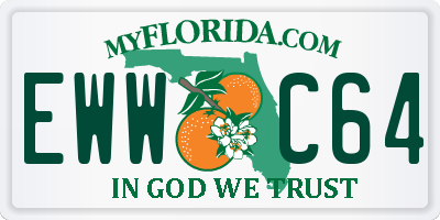 FL license plate EWWC64