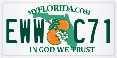 FL license plate EWWC71