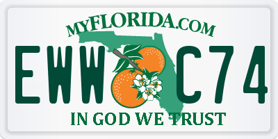 FL license plate EWWC74