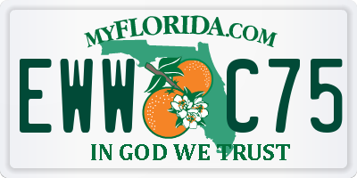 FL license plate EWWC75