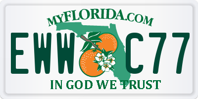 FL license plate EWWC77