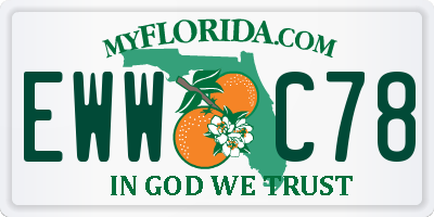 FL license plate EWWC78