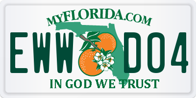 FL license plate EWWD04