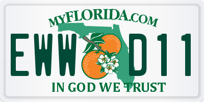 FL license plate EWWD11