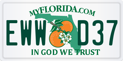 FL license plate EWWD37