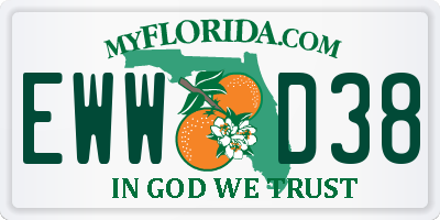 FL license plate EWWD38