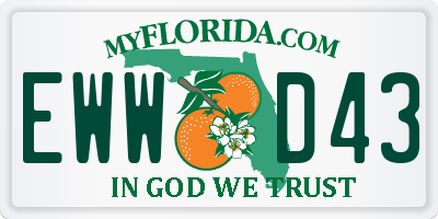 FL license plate EWWD43