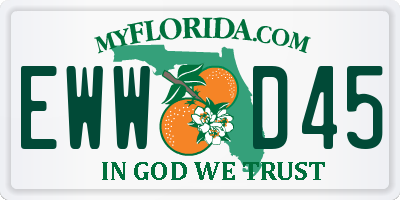 FL license plate EWWD45