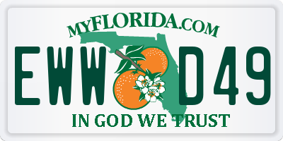 FL license plate EWWD49