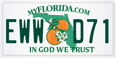 FL license plate EWWD71