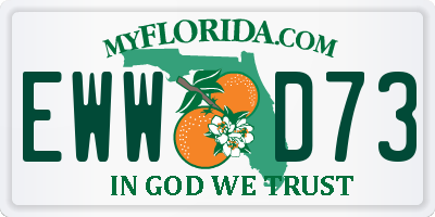 FL license plate EWWD73