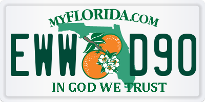 FL license plate EWWD90