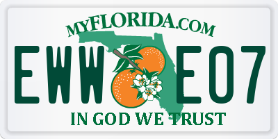 FL license plate EWWE07