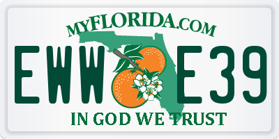 FL license plate EWWE39