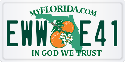 FL license plate EWWE41