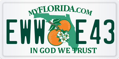 FL license plate EWWE43