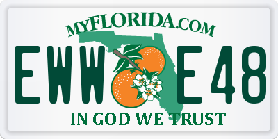 FL license plate EWWE48