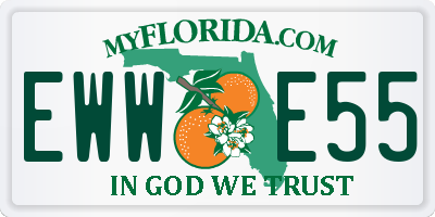 FL license plate EWWE55