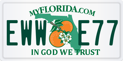 FL license plate EWWE77