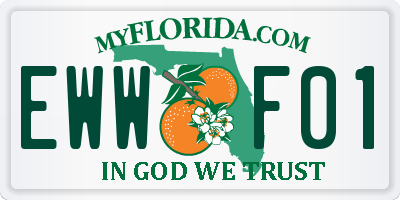 FL license plate EWWF01
