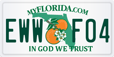 FL license plate EWWF04