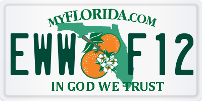 FL license plate EWWF12