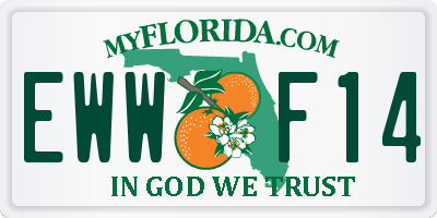 FL license plate EWWF14