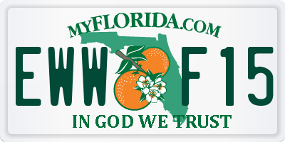 FL license plate EWWF15