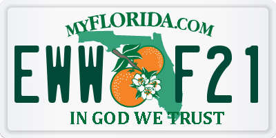 FL license plate EWWF21