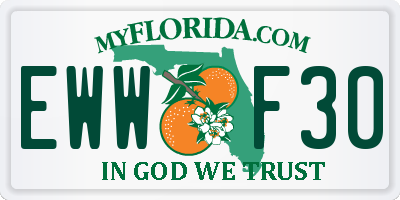 FL license plate EWWF30