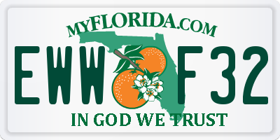 FL license plate EWWF32