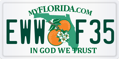 FL license plate EWWF35