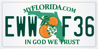 FL license plate EWWF36