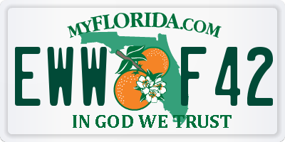 FL license plate EWWF42
