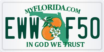FL license plate EWWF50