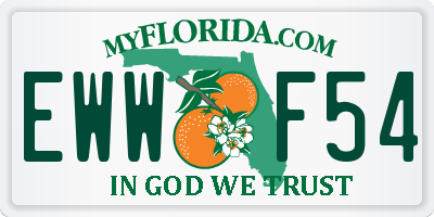 FL license plate EWWF54