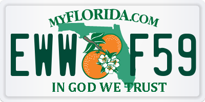 FL license plate EWWF59