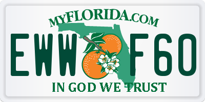 FL license plate EWWF60